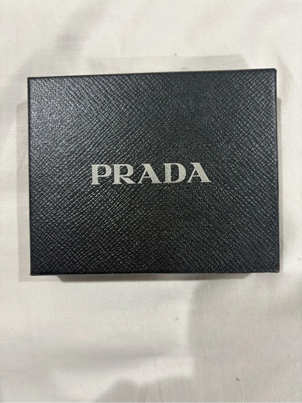 Prada Black Saffiano Logo Accessory Box
